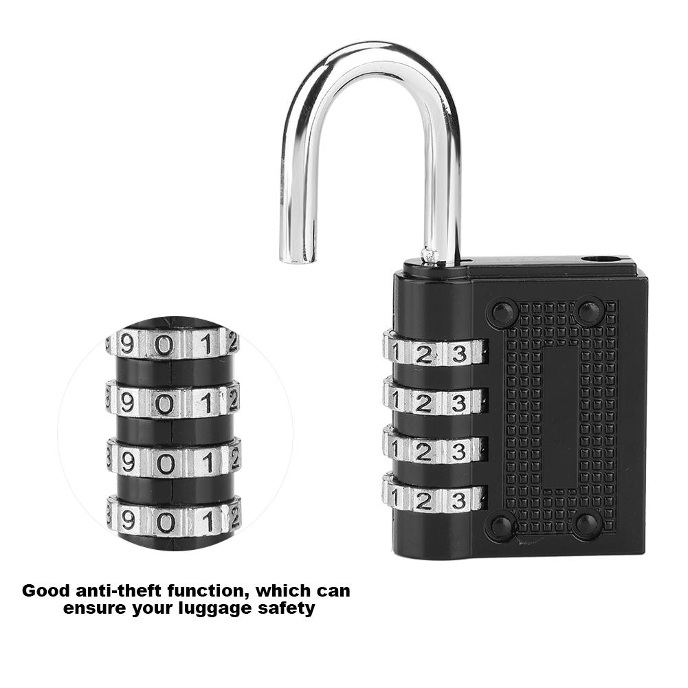 4-значный кодовый замок для багажа с паролем для спортзала, школы, ученика, сотрудника, шкафчика