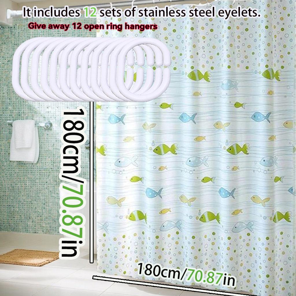 Радостный цвет рыбы группа детская забавная шторка для душа Водонепроницаемый материал ПЕВА ванная комната сухое и влажное разделение перегородка