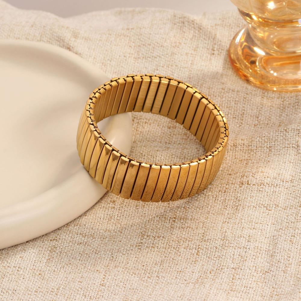 Эластичный Растягивающийся Ремешок для Часов Браслет Хип-Хоп Винтажный Браслет Титановая Сталь Ручная Цепочка Унисекс