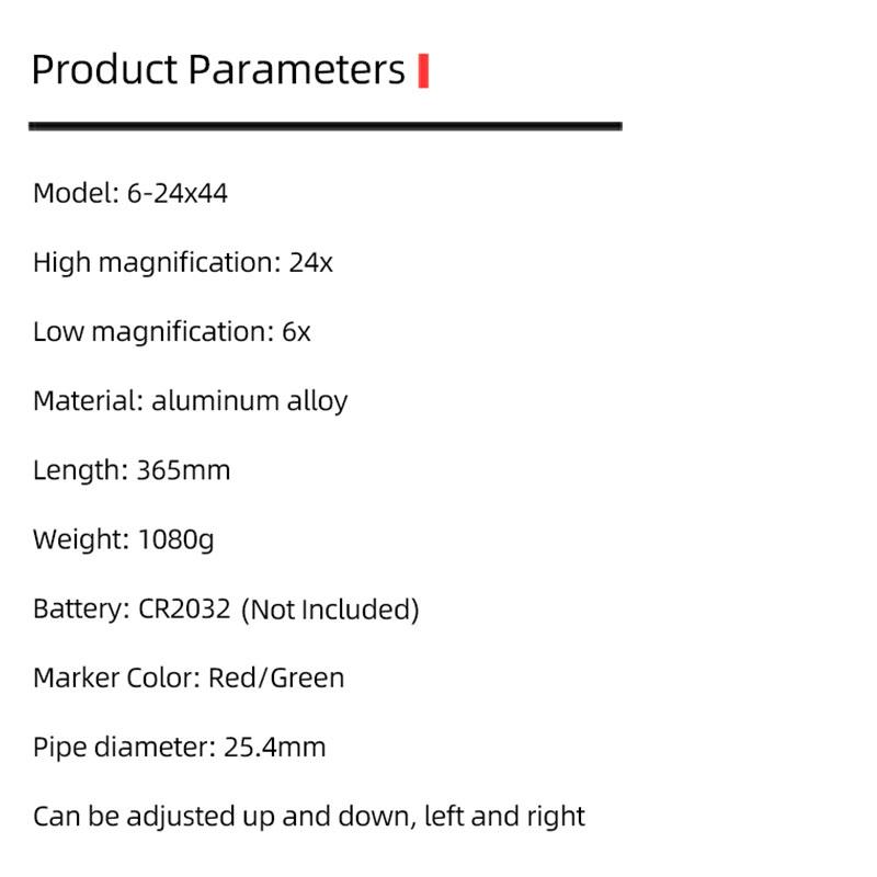 NSIRIUS 6-24X44 AOE Hunting Scope Red Special Crosshair Scope Scope for Hunting Scope Tactical Scope