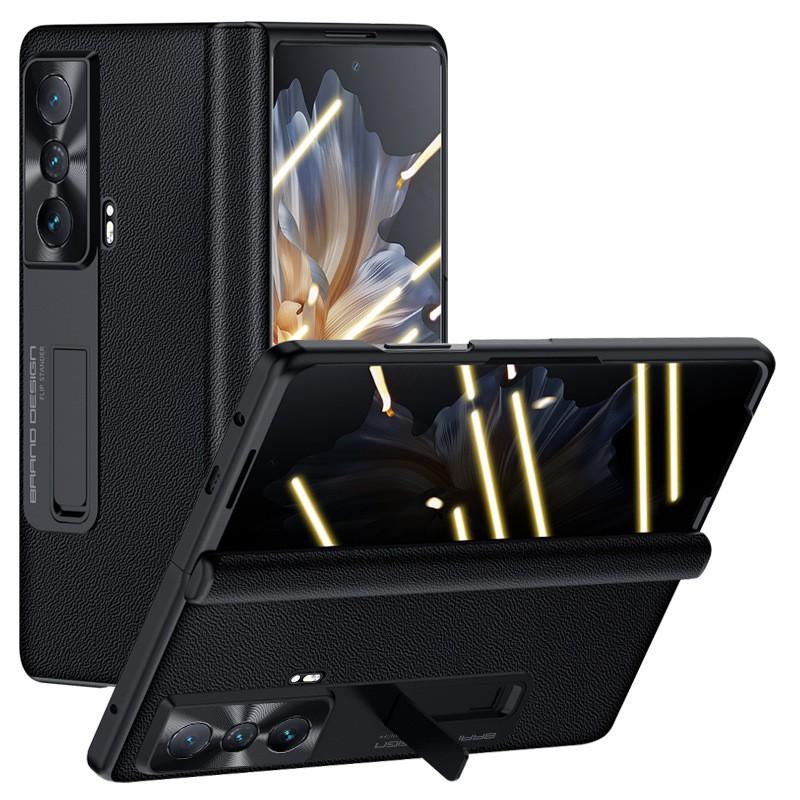 Full Coverage Foldable Phone Case Honor Magic V With Hinge Protection Stand Support Anti Drop Leather Cover