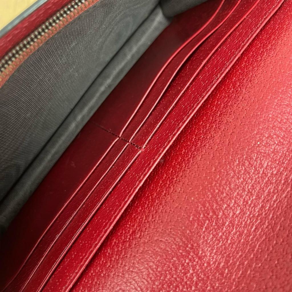 [Pre-Owned] Queen Margaret Metal Bee Decorated Logo Stripe Canvas And Leather Mini Shoulder Bag - Excellent #1FB11CJ