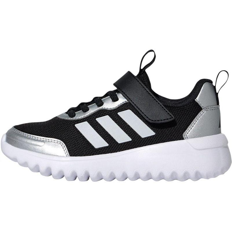 Adidas Playflow EL Low top Casual Shoes Black White Silver Kids' KJ0770