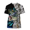 Retro Men's T-shirt, Outdoor Sports Short Sleeved T-shirt with 3D Fishing Print, Men's Casual T-shirt, Loose T-shirt, Men's Streetwear
