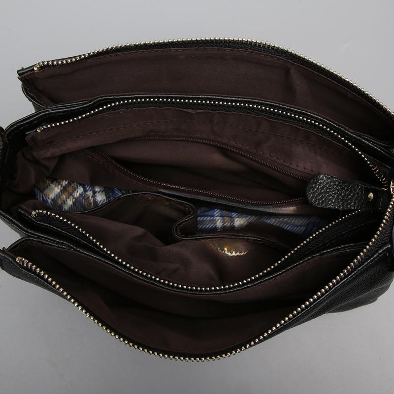 Women's One-shoulder Oblique Small Bag Women's Simple Top Layer Cowhide Soft Leather Bag