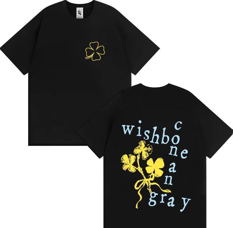 Hip Pop Y2k Harajuku Short Sleeve Singer Conan Gray Wishbone 2025 T Shrit Double Sided Print Aesthetic Streetwear Tops Unisex