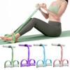 6-Tube Pedal Ankle Puller Figure 8 Resistance Band Elastic Yoga Sit-up Pull Rope with Handle Men Women Pedal Tensioner Exerciser Workout Equipment