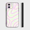 Colorful Waves Phone Case For IPhone 17 Air 16 15 14 13 Pro Max 11 12 Black Silicone Cover