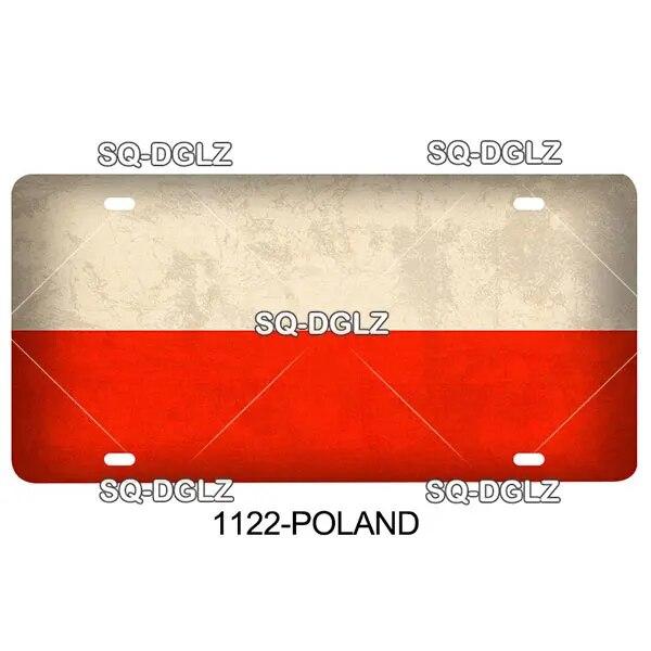 [SQ-DGLZ]P-S Country Flag 15x30cm Plate Metal Sign Vintage Tin Sign Wall Decor For Club Travel Poster Saudi Arabia/Russia