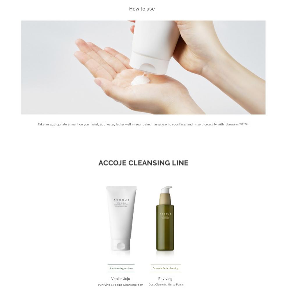 ACCOJE Vital In Jeju Purifying & Peeling Cleansing Foam 150ml