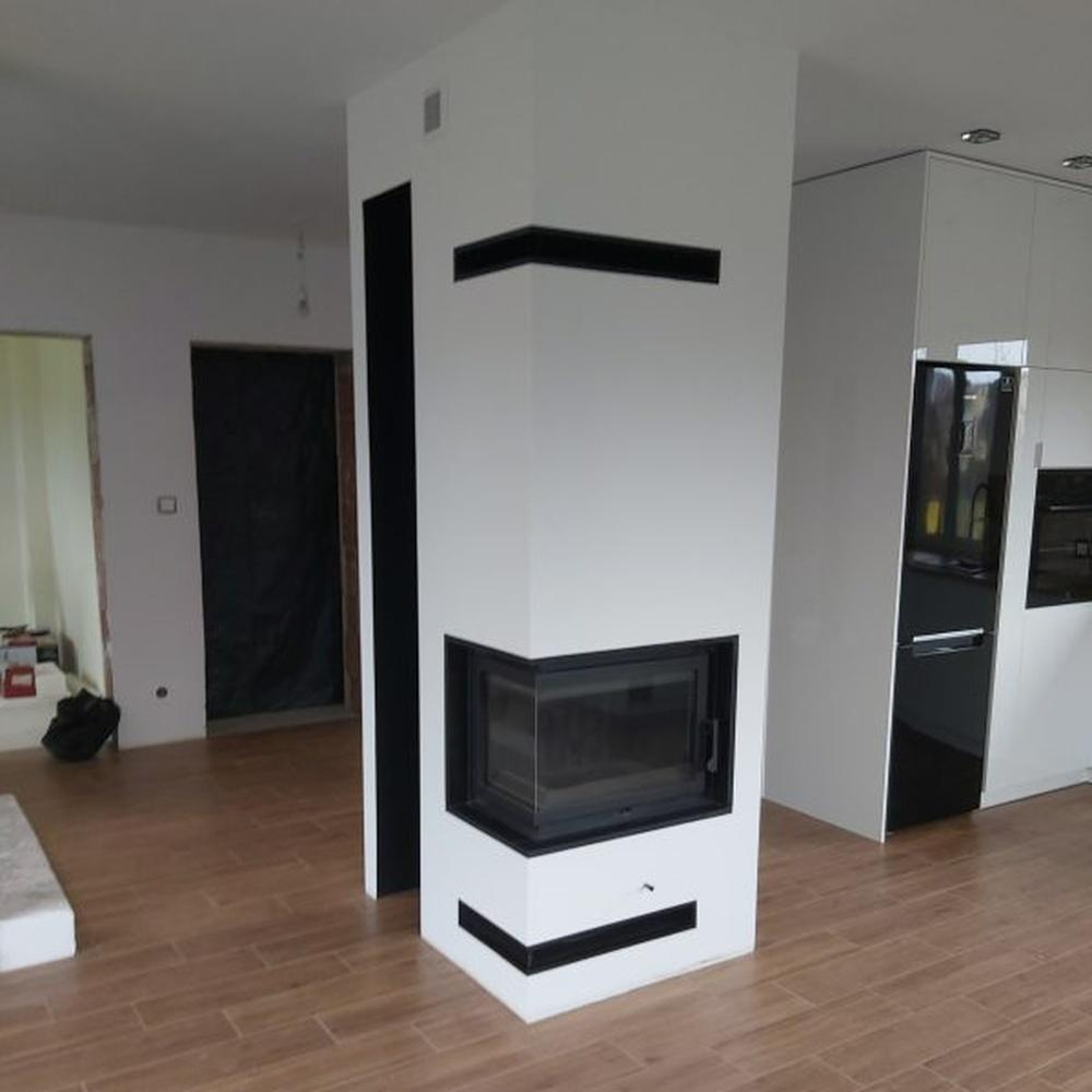 Чугунный камин KRATKI SIMPLE левый 8 кВт Ø 200