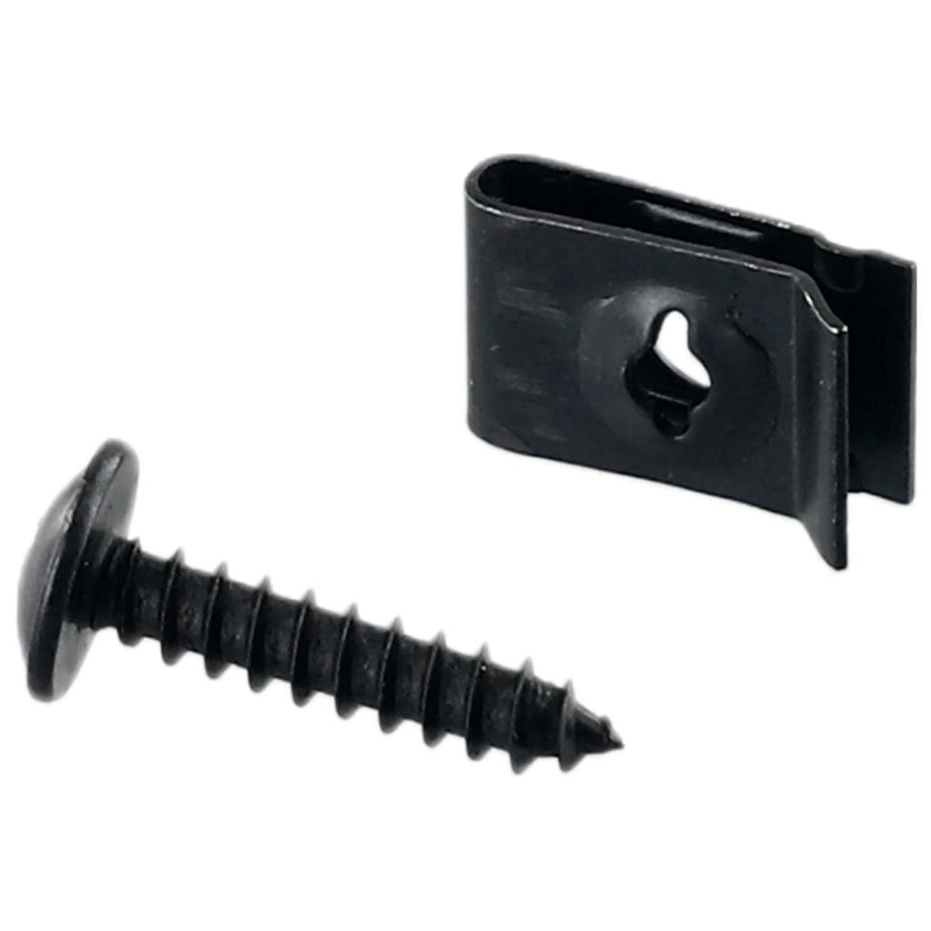 20pcs/Set Metal U-Type Clip With Screw Car Bumper Fender Trim Panel Fasteners Clips Screws For Fitting Side Skirts Bumpers Trim