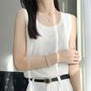 Женская майка без рукавов MODERN NEW SAGA летняя футболка вязаный топ базовый жилет женский с круглым вырезом