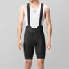 Men's short cycling shorts with suspenders and pad, size M - black