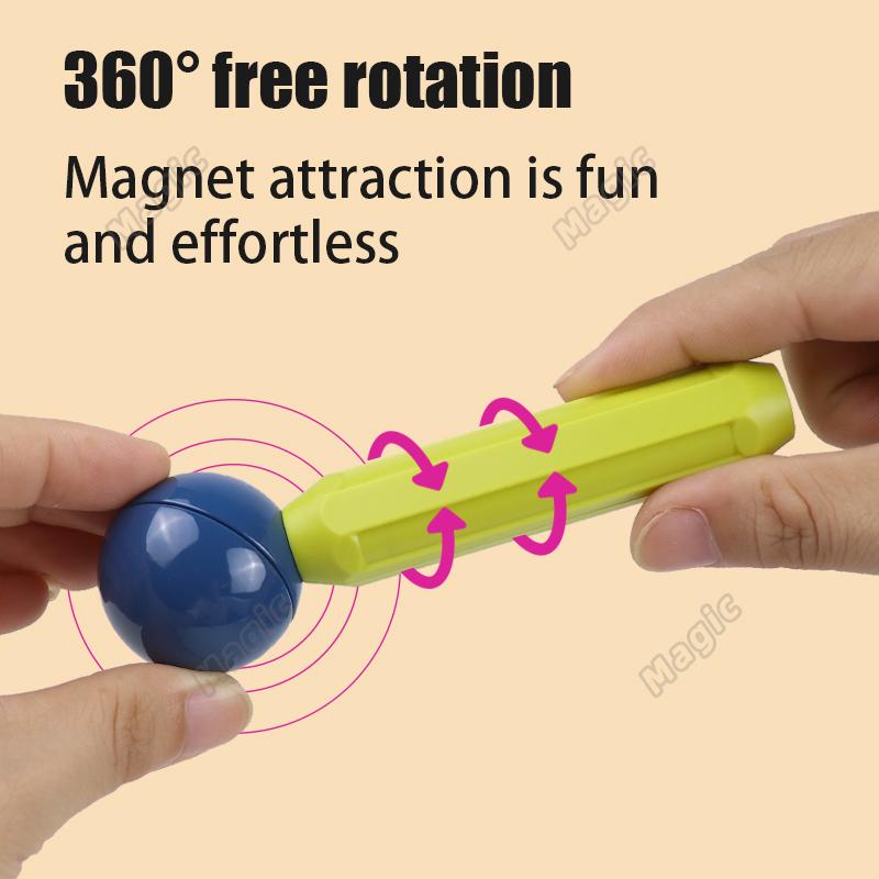 Magnetic Rod Toys Children's Strong Magnetic Building Blocks Assembly Magnet Early Education Puzzle Large Particles Creative