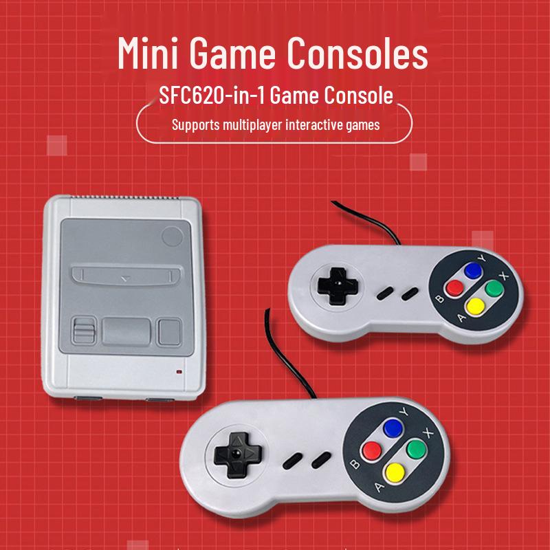Европейская SFC Красная и Белая Мини SNES ТВ-приставка: 8-битная, 620 встроенных игр