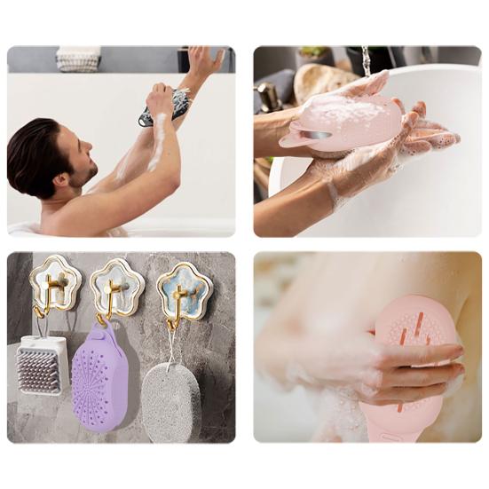 Силиконовый мешочек для мыла с дренажными отверстиями, дизайн с кнопкой, двусторонний отшелушивающий мешочек для мыла, кармашек для хранения мыла, мочалка для душа