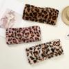Leopard Print Elastic Headbands Cross Plush Hair Accessories New Hair Bands  Autumn Winter