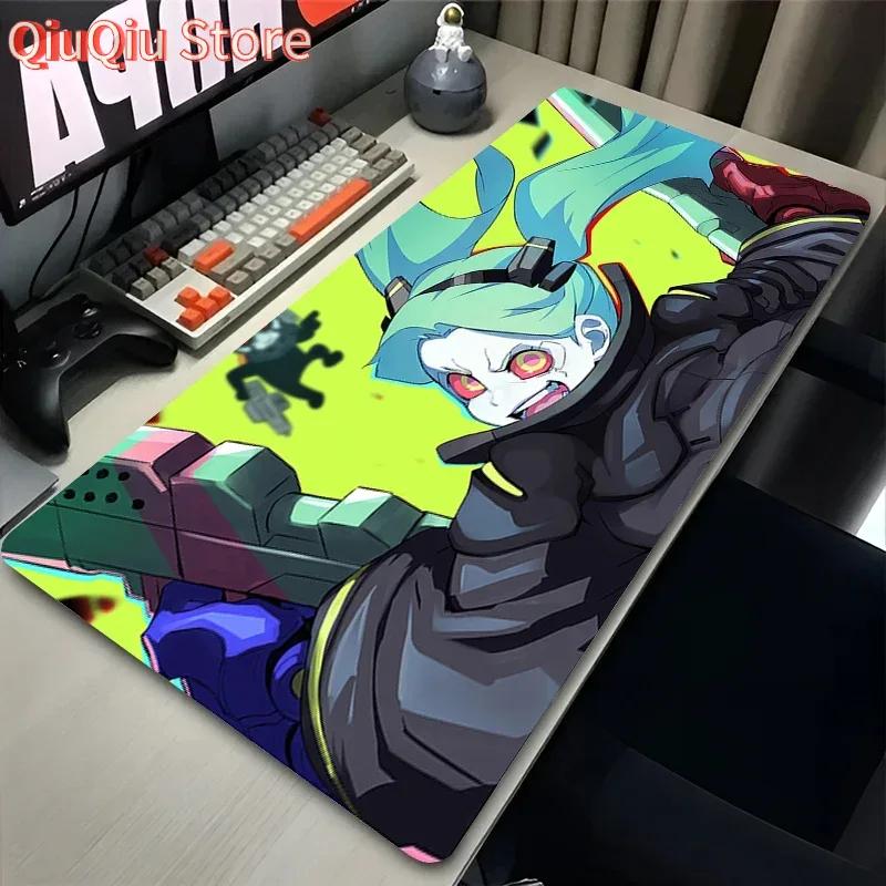 Anime Leather Mouse Pad Gamer Cabinet Keyboard Rugged CcyberpunkS Extended Desk Mat Laptop Gaming RRebecca Sexy Girl Mousepad