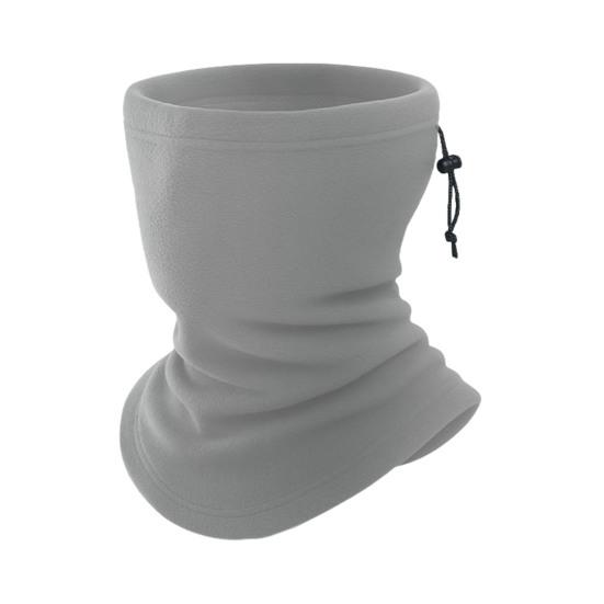 Fleece Neckerchief Scarf Solid Color Adjustable Drawstring Warm Polar Fleece Riding Face Guard Cold Weather Scarf