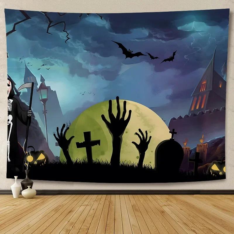 Halloween Decoration Background Cloth Hanging Cloth Wall Renovation Home Living Room Room Decoration Party Decoration