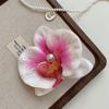 Phalaenopsis Flower Hair Clip For Girls Duckbill Clip Cute Sweet Butterfly Orchid Pearl Hairpin Bangs Side Clip Hair Accessories