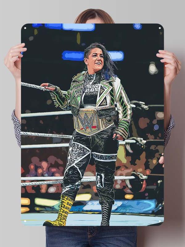 Bayley Alexa Bliss Metal Signs Wrestler Posters Room Decor Items Aesthetic Decoration Living Room Vintage Metal Plate Wall Art