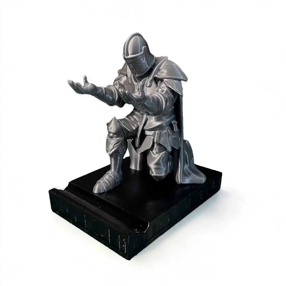 Desk Organizer 3D Printed Pen Holder Silver Gold Educational Medieval Armor Figurine Desk Decor Statue Pencil Holder