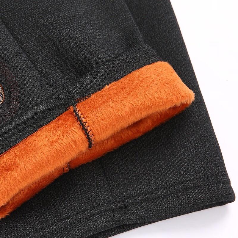 Женские вышитые зимние брюки Wanhe с высокой талией и флисовой подкладкой