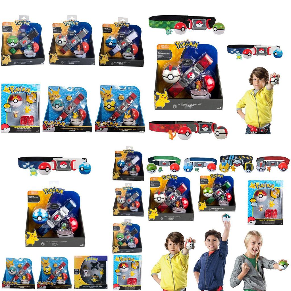 Pokemon Clip N Go Carry Throw Pop Belt Pokeball Battle Figure Toys Trainer Game