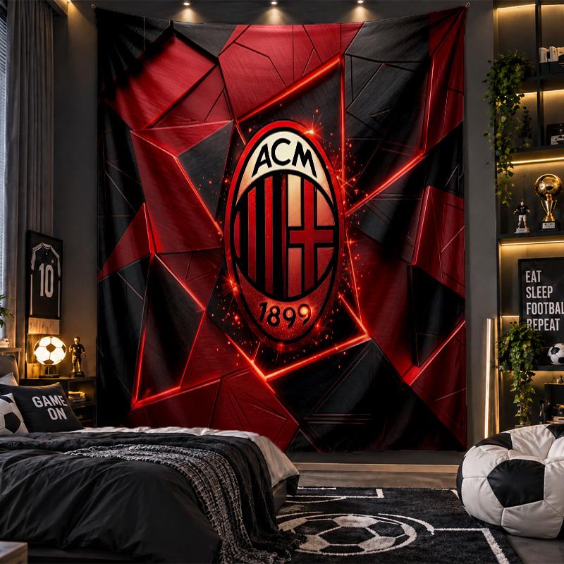 Настенный гобелен с принтом AC Milan, ткань для гостиной, спальни, домашнего декора