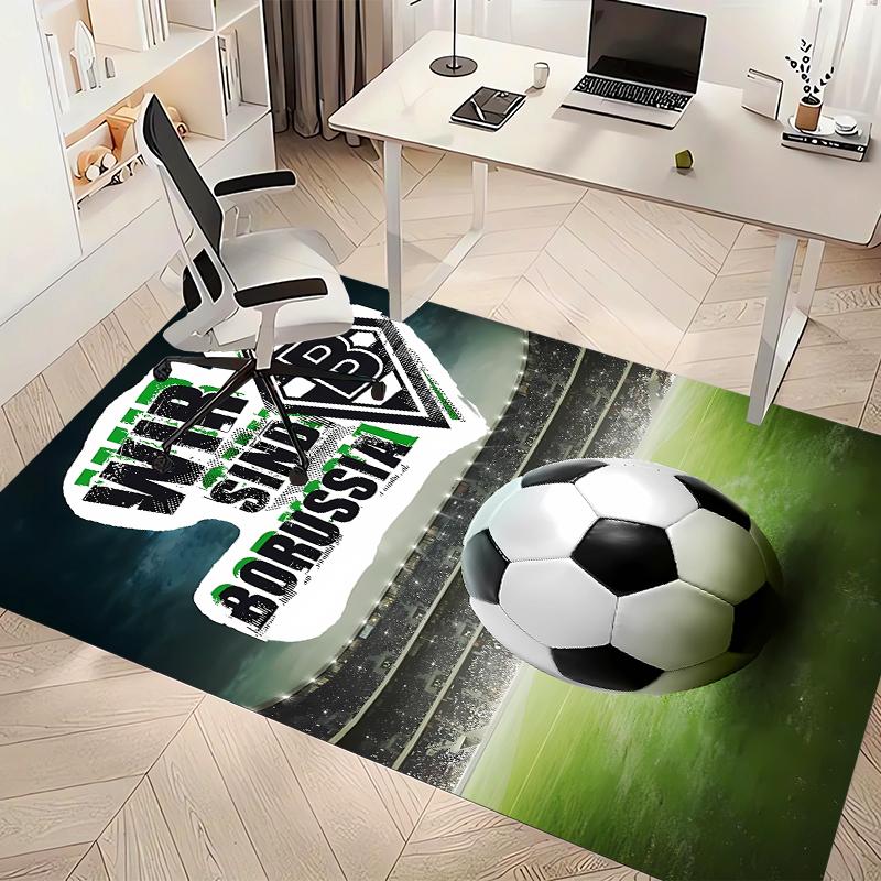 Borussia Monchengladbach logo Printed Absorbent Washable Carpet, Non-Slip Bathroom Mats, Kitchen Rugs, Yoga Mat,Living Room Entrance, Camping Picnic R