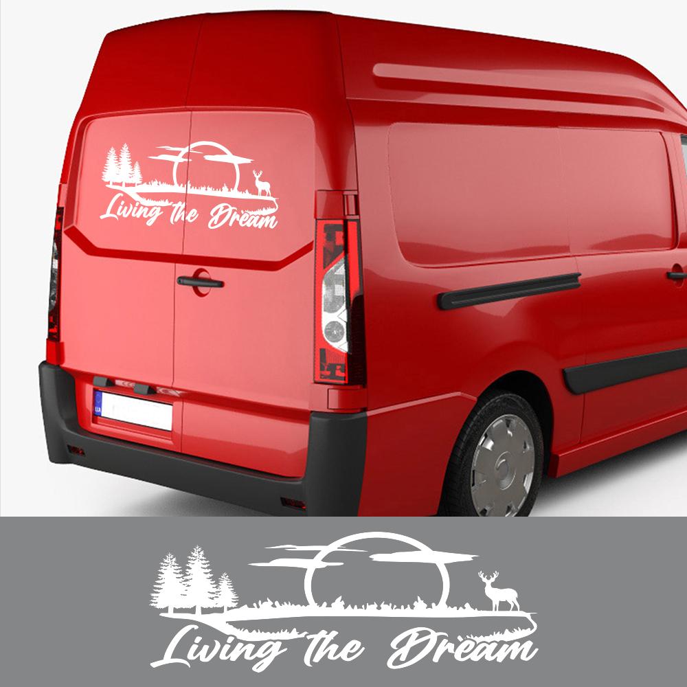 Наклейка на заднюю дверь автомобиля для Fiat Scudo, аксессуары для тюнинга Camper Van Living The Dream, графика, винил