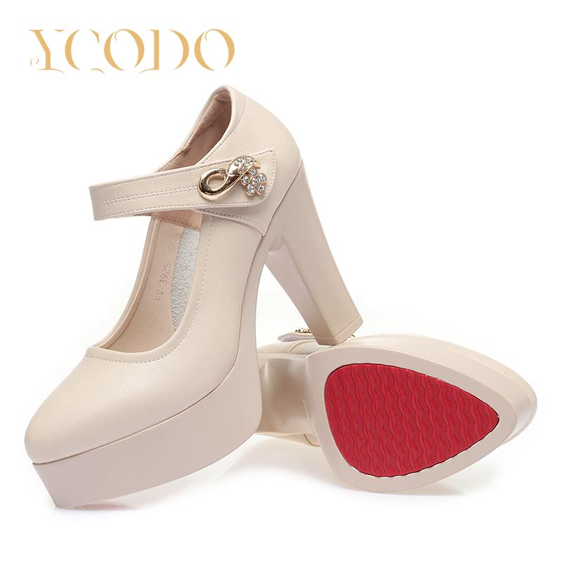 Удобные модельные туфли Мэри Джейн из натуральной кожи для студентов и девочек на высоком каблуке для женщин