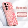 Магнитный Чехол Для Magsafe Для Samsung Galaxy S26 Ultra S25 Edge S24 Plus S23 FE S22 A17 A54 A55 A56 A57 5G Леопардовый Принт Полосатый Чехол Для Телефона