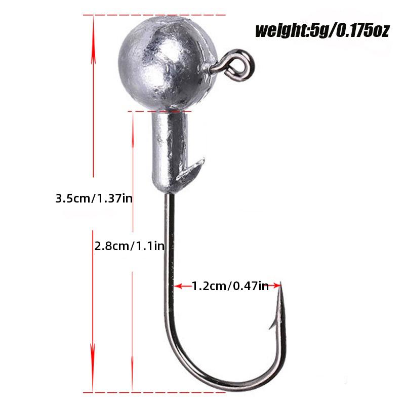35 шт. Бионическая мягкая приманка с Т-образным хвостом - крэнк, джиг-головка, крючок - для пресноводной и морской рыбалки - силиконовая приманка с блестками