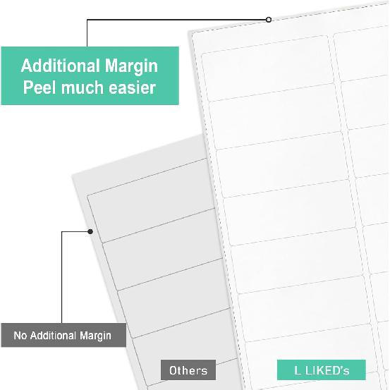 L LIKED Printable Address Labels, 1" x 2-5/8", 900 Labels, 30 per Sheet, Mailing Labels for Envelopes (30 Sheets)