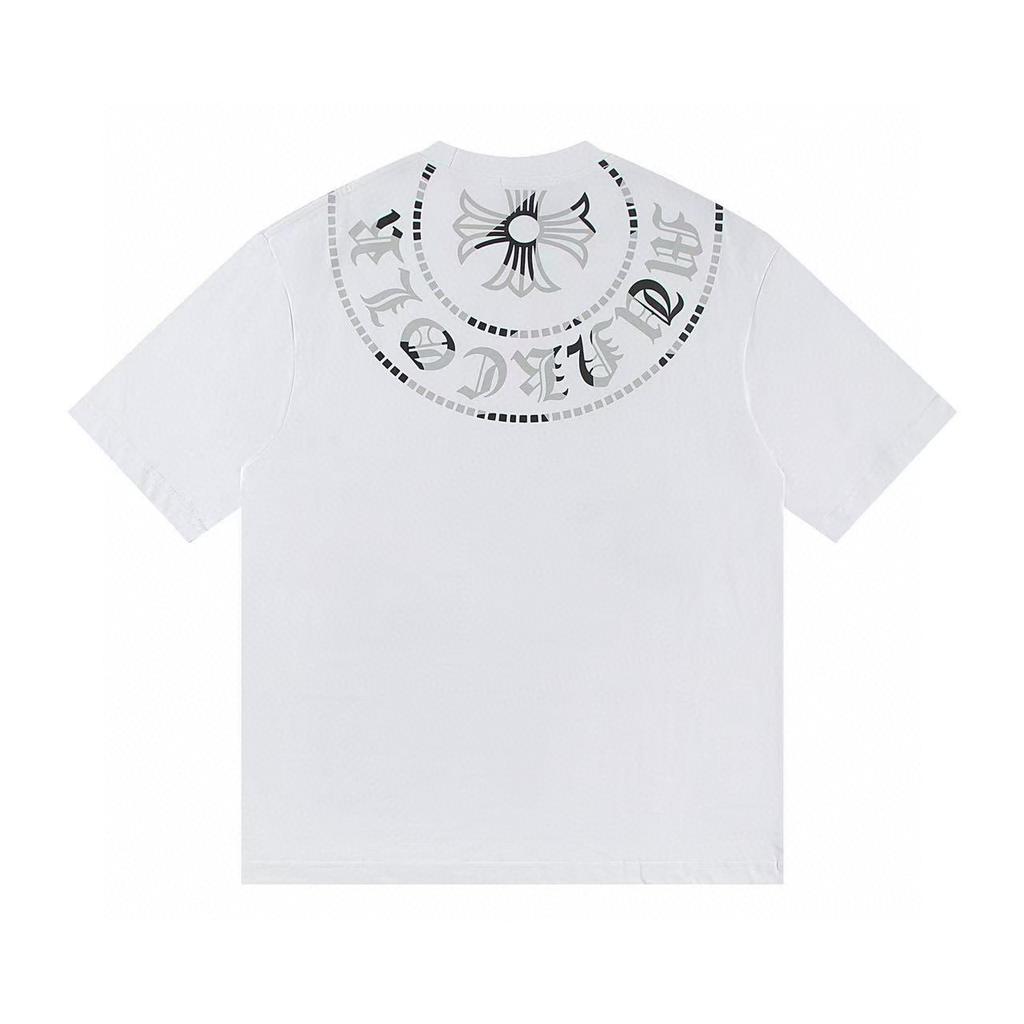 W354 CHROME HEARTS 2025 Summer New High Quality Cotton Round Neck Loose Large Size Men's and Women's T-shirt Couple T-shirt