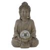 Статуя Будды Смола Скульптура Будды с Лампой для Украшения Сада на Открытом Воздухе Домашнее Украшение