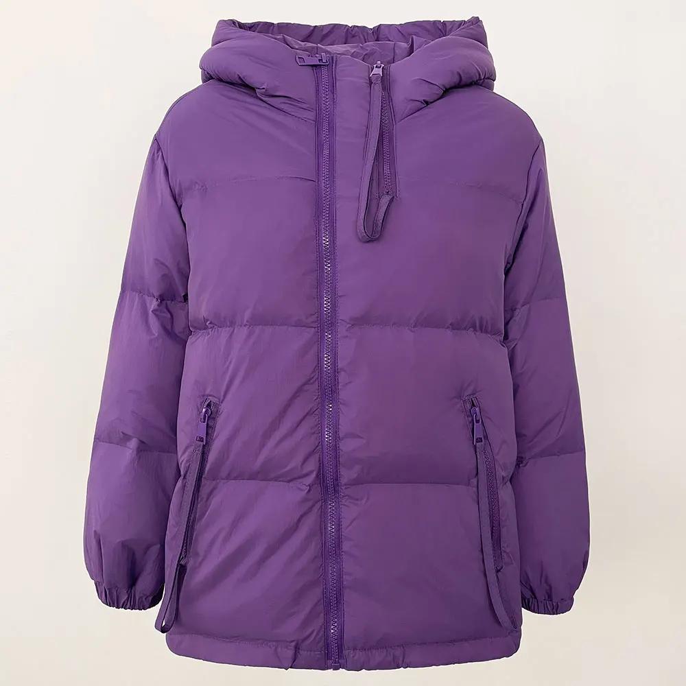 OFTBUY Winter Women Commuting Thickened Down Jacket Warm Hooded Filled with 90% White Duck Down Loose Casual Down Jacket