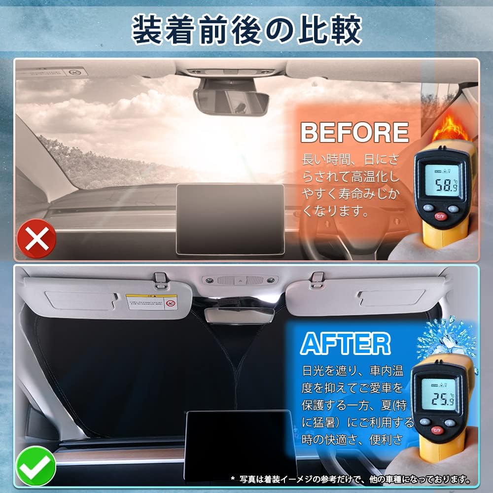 LIMSTYLE Windshield Sunshade for Honda New JOY Joy 3rd Generation Light Heat Shade UV Car Polka Dot Storage Bag Easy Direct from the Manufacturer