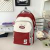 Blocked Color Simple Letter Rabbit Ear Decoration Student Backpack Casual