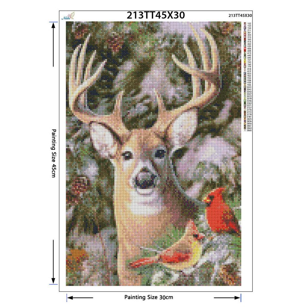 5D Diy Алмазная картина Вышивка крестом «Олени и птицы» Полный круглый алмазный рукоделие Стразы Ремесла