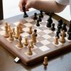 Premium Natural Walnut Folding Chess Set, 15' Wood Board & 3' Staunton Pieces with 2 Extra Queens, Portable Travel Chess with St