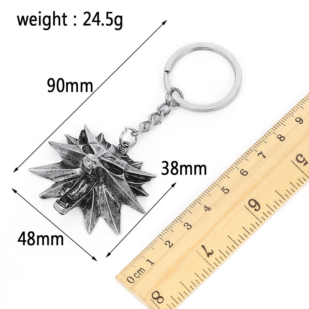 Ведьмак 3 Дикая Охота Сплав Голова Волка Кулон Ожерелье Винтажный Брелок Мужские Украшения Подарок