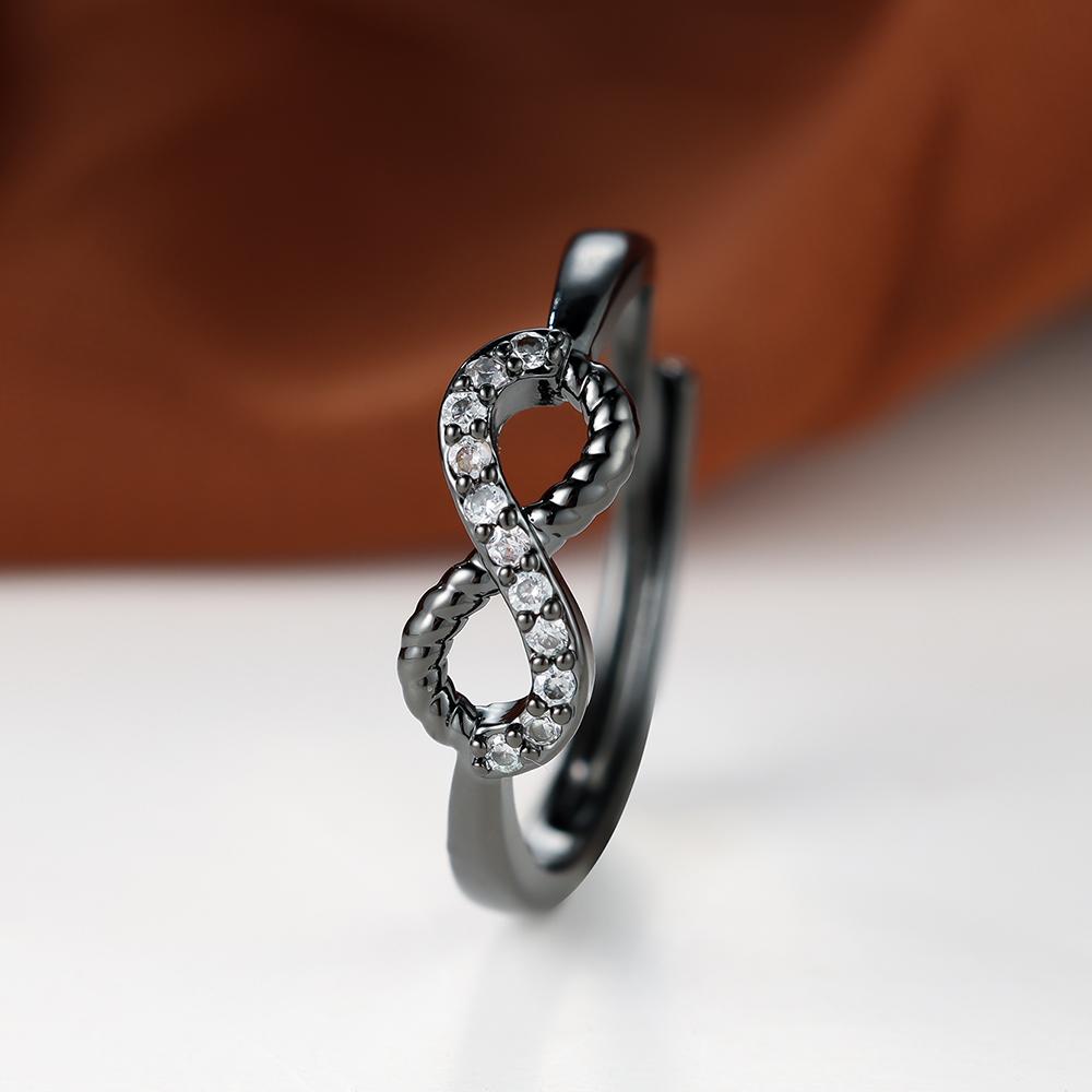 Серебро, золото, белый камень, CZ Love Infinity, кольцо, обручальное регулируемое кольцо, обручальные кольца для женщин, модные ювелирные изделия