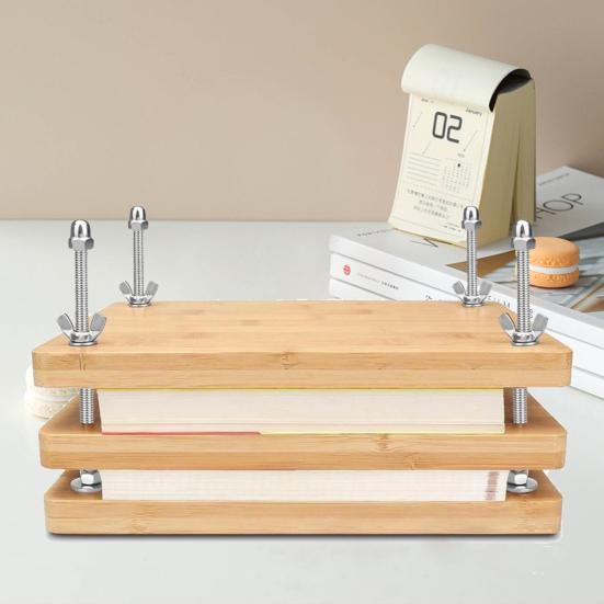 Деревянный книжный пресс, портативный многофункциональный переплетный пресс, простой в эксплуатации, бумажный пресс для самостоятельного переплета книг, сухоцветы, подарок для любителей рукоделия