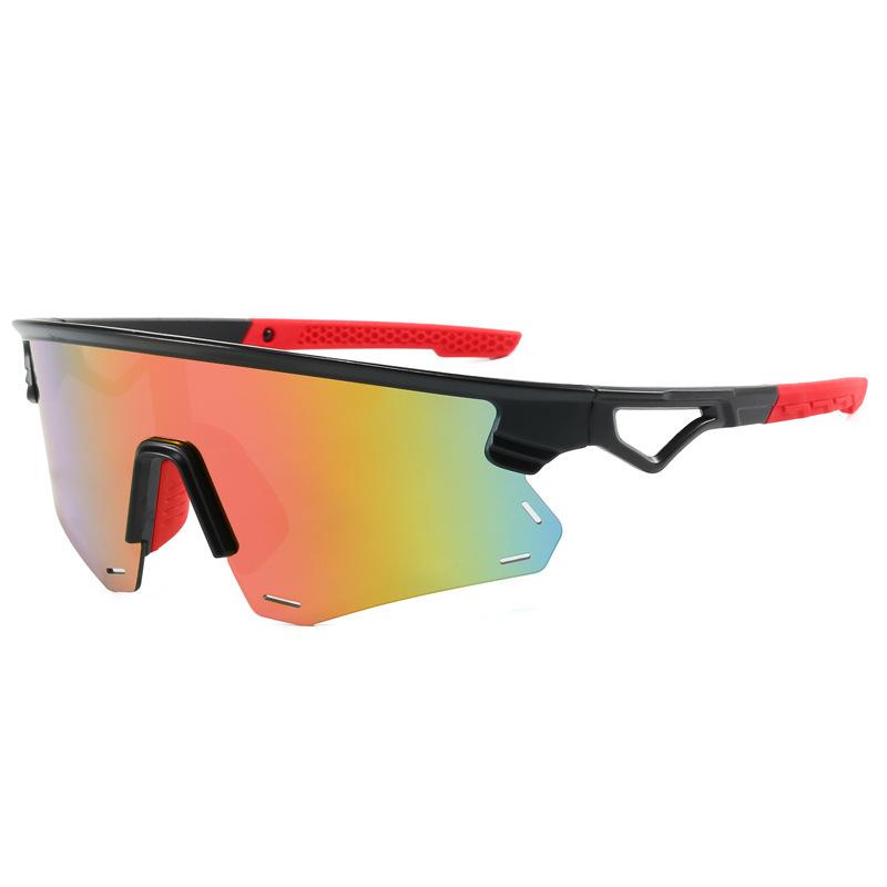 Outdoor colorful reflective riding glasses bicycle windproof sports sunglasses goggles