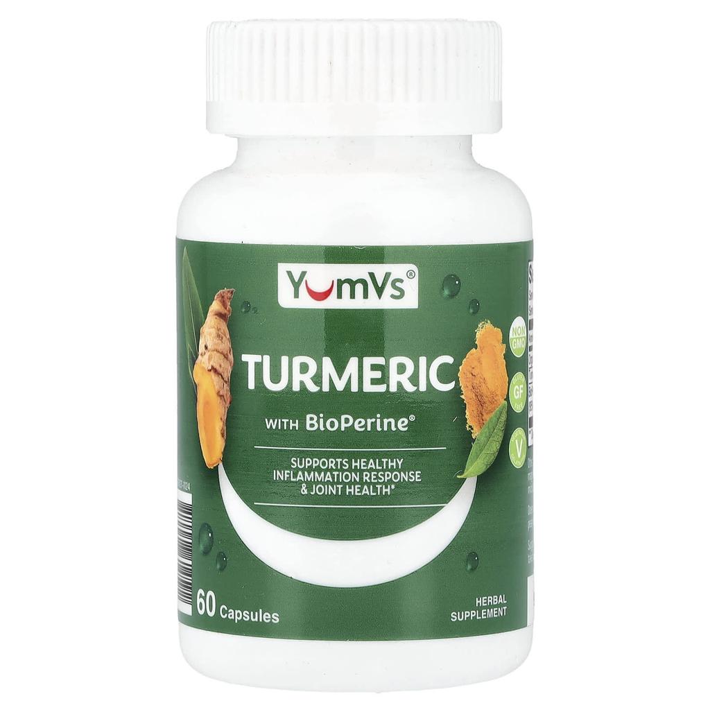 YumVs, Куркума с Биоперином®, 60 капсул