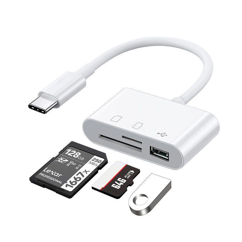 Многофункциональный кардридер USB-C с поддержкой TFSD, камеры и мобильного телефона